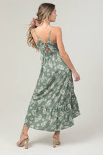 C4729-W801 V NECK LACE UP BACK SIDE SLIT MAXI DRESS: S