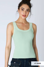 NS8258 - Vintage Reversible Ribbed Tank: Vintage Mist Teal