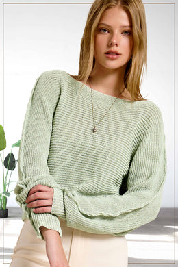 Boat Neck Off Shoulder Frosty Mint