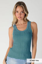 NS8465 - Vintage Reversible Lace Top: Vintage Mist Teal