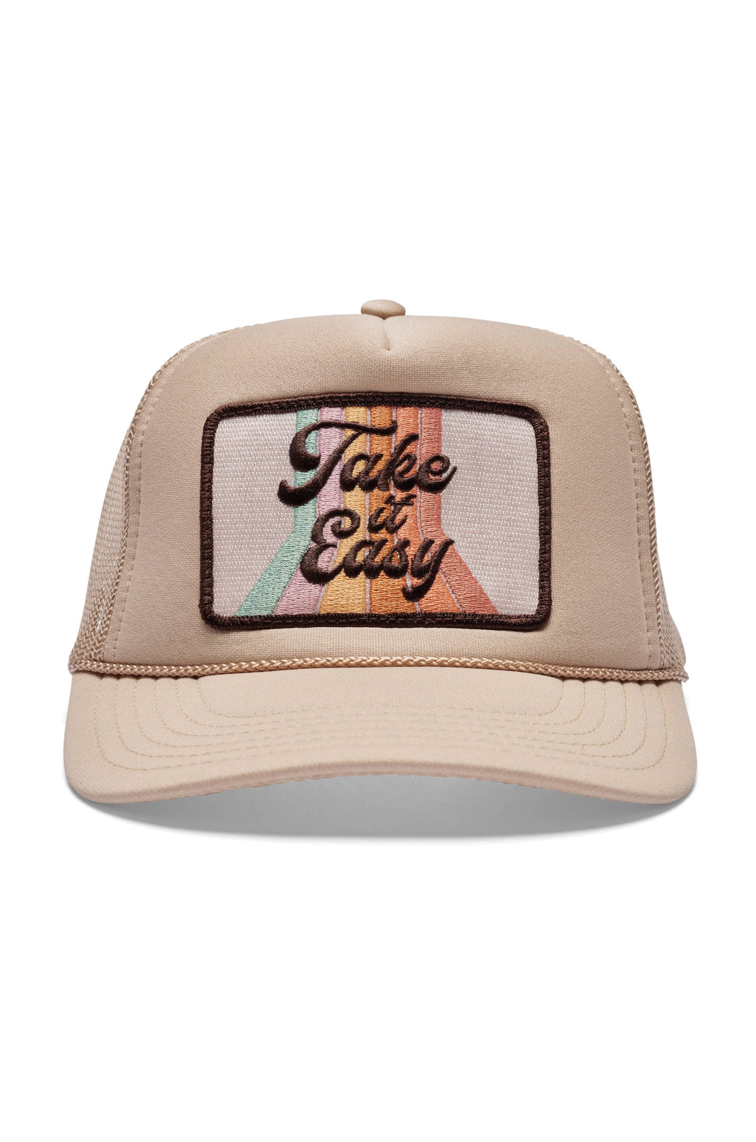 Take It Easy Trucker Hat Tan