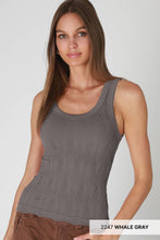 NS8458 - Reversible Lace Textured Tank Top: 2273 Deep Sea Blue