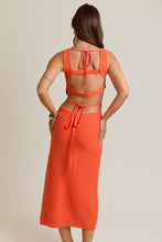 Creamsicle Sleeveless Square Neck Midi Dress
