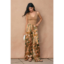 Dune Deco Drawstring Wide Leg Pants: BLUSHED STONE / S-M-L
