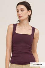 NS8408- Clean Line Square Shirred Top: 2273 Deep Sea Blue