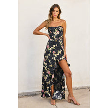 My Darling Asymmetrical Hem Maxi Dress: BLACK / S-M-L(3-2-1)