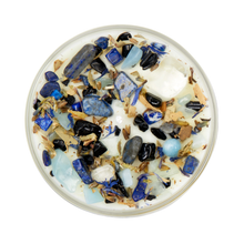 Tranquility Candle - Soy Candles - Flower & Crystal Candles: 12oz Round Glass