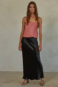 Satin Ruby Strapless Tube