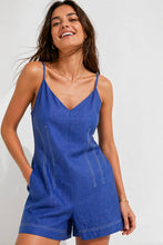 Royal Blue Linen Romper