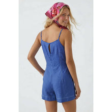 Royal Blue Linen Romper