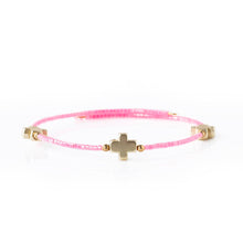 Faithful Cross Bangle-Hot Pink 