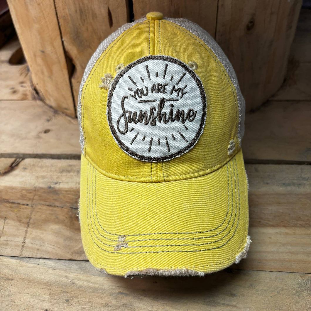You Are My Sunshine Hat: Citrus with Tan