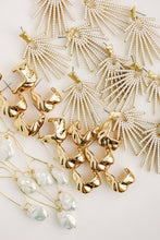 White Sunburst Earrings