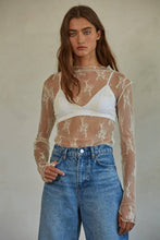 Charcoal Knit Lace Long Sleeve Mock Neck Top