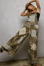 Crochet Contrast Patch Detail Chest Pocket Woven Overalls: INDIGO / S