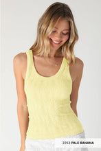 NS8458 - Reversible Lace Textured Tank Top: 2273 Deep Sea Blue