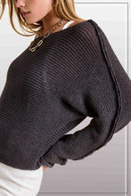 JDS3608-Boat Neck Off Shoulder Dolman Sleeve Sweater Fall: Cinnamon / M