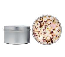 Spring Candles, Spring Flowers Crystal Candles, Spring Decor: Rose / 8oz Round Tin