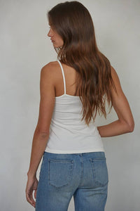 Black Knit V-Neck Cami Top