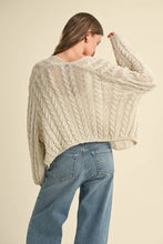 Cold Foam Cable Knit Cardigan