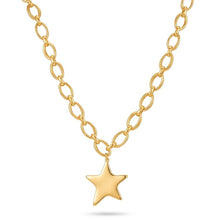 Molten Star Charm Link Chain Necklace – Gold Statement