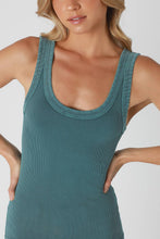 NS8258 - Vintage Reversible Ribbed Tank: Vintage Mist Teal