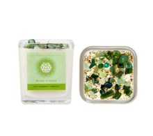 Heart Chakra Candle - Soy Candle - Herb & Crystal Candles: 8oz Round Tin