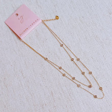 Crystal Bezel Station Layered Necklace