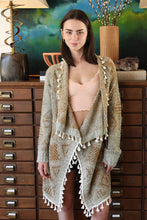 TASSEL FRINGE CARDIGAN OLIVE