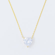 Dream It Solitaire Pendant Necklace: Heart Stone