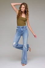 Medium Light Distressed Stretch Flare: 28