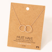 Metallic Dual Circle Pendant Necklace: G