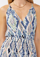 Surplice Smocked Mini Dress
