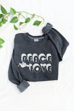 PEACE LOVE Mineral Graphic Sweatshirt: DUSTY FOREST / M