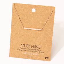 Thin Bar Pendant Necklace: S