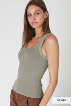 NS8258 - Vintage Reversible Ribbed Tank: Vintage Mist Teal