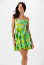 Hoku Mini Dress: Watercolor Dreams Green / One Size