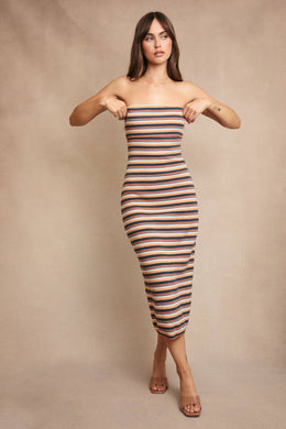 Canyon Striped Midi Sweater Dress