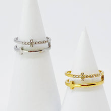 Forever Double Cross Ring: Silver