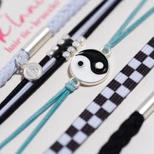 "Balance" Black & White Yin Yang Hair Tie Bracelets: Medium
