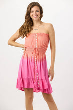 Ryden Mini Dress: Coral Berry Ombre / One Size