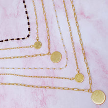 Disc & Beaded Chain Necklace Set Of 3: Clear