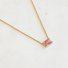 Precious Pendant Tennis Necklace: Soft Pink