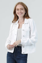 SJ919-ASIS WASHED DENIM TENCEL BUTTON FRONT JACKET: DENIM / M