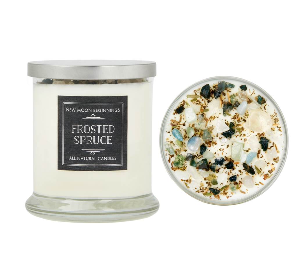 Frosted Spruce Candles 12oz Round Glass