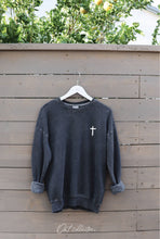 JESUS HAS MY BACK Mineral Graphic Sweatshirt: VINTAGE MAROON / M