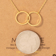 Metallic Dual Circle Pendant Necklace: G