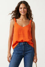 Classic V-neck Tank Top With Strap Accent - SS: Papyrus / 3s-2m-1l