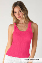 NS8458 - Reversible Lace Textured Tank Top: 2246 French Roast