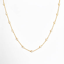 Petite Colored Clover Necklace: Blush Pink